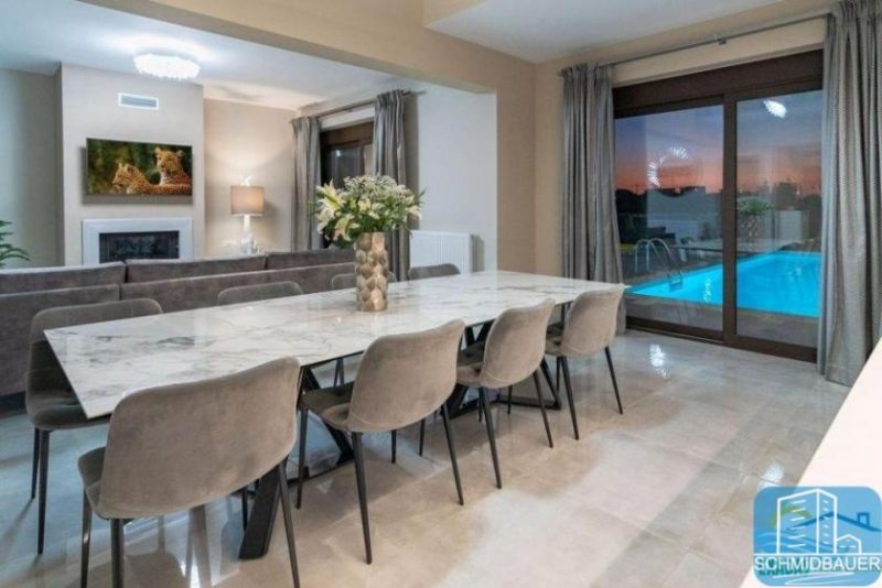 Plaka bei Chania Kreta, Plaka: Luxusvilla mit besonderer Qualität und atemberaubendem Meerblick zu verkaufen Haus kaufen